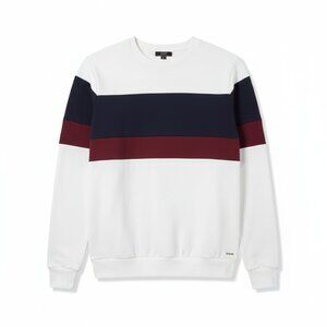 SMOG Men Striped Cotton Pullover Size M